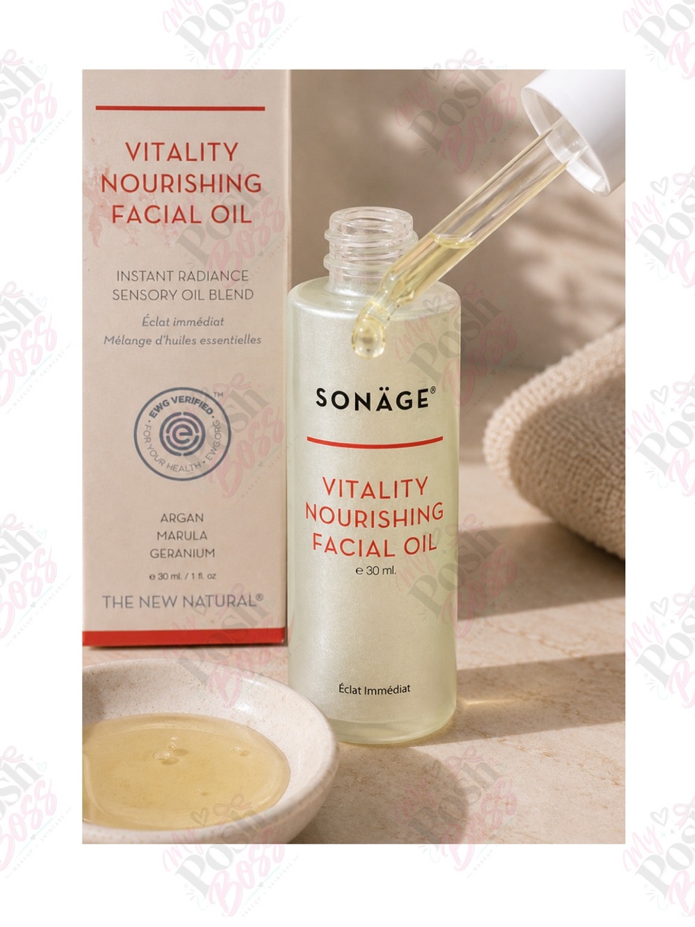 Sonäge Vitality Nourishing Facial Oil – 1 fl oz / 30 mL – BNIB